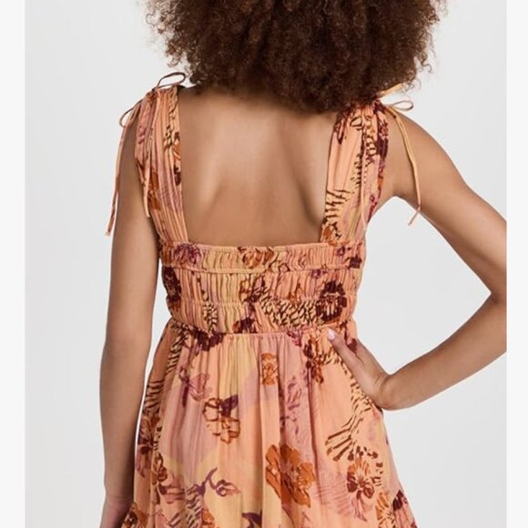 FREE PEOPLE - Vernon Mini Dress in Orange - Size Medium - Picture 3 of 5